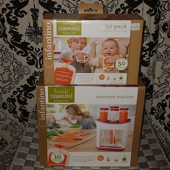 fresh squeezed feeding line pouches